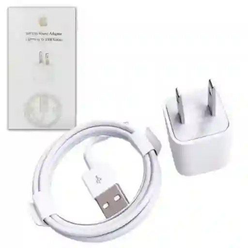 Cargador Iphone 5w Carga Rapida + Cable Lightning Usb 1.1