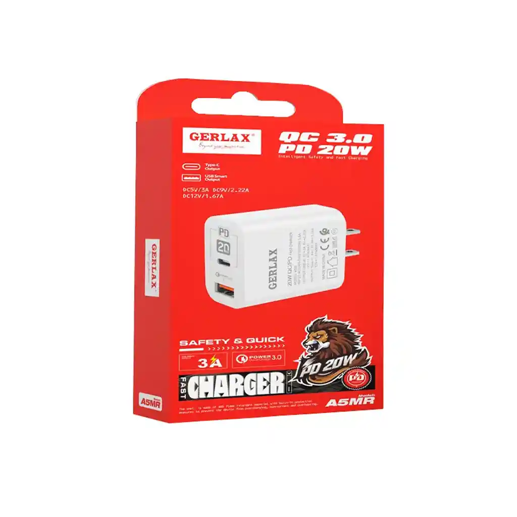 Cargador De Pared Aaa Iphone Usb-c 20w Y Usb Qc 3.0