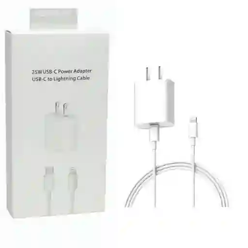 Cargador 25w Usb Tipo Ca Lightning Iphone Carga Rapida