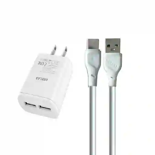 Cargador De Pared Aaa Y Cable Usb A C Gerlax A1mt