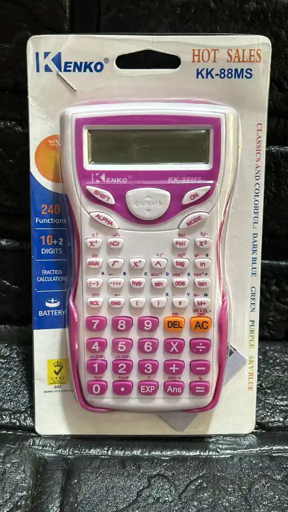 Calculadora Cientifica Kenko Colores Fucsia