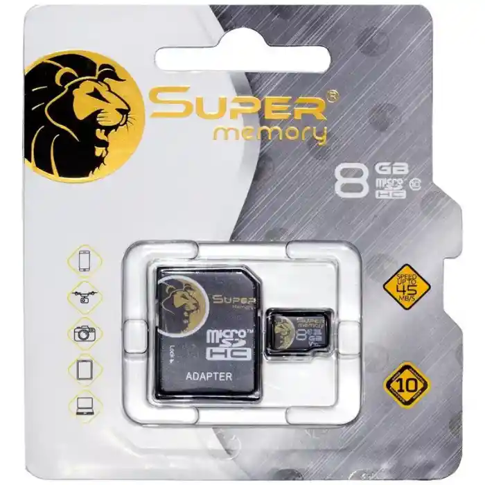 Tarjeta De Memoria Supermemory Micro Sd 8gb + Adaptador Sd