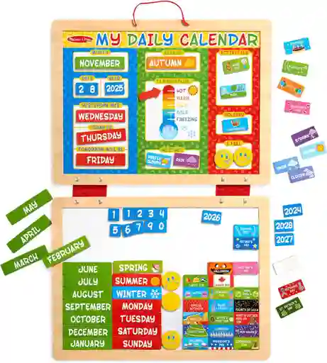 Calendario Magnético De Actividades Y Clima Para Niños