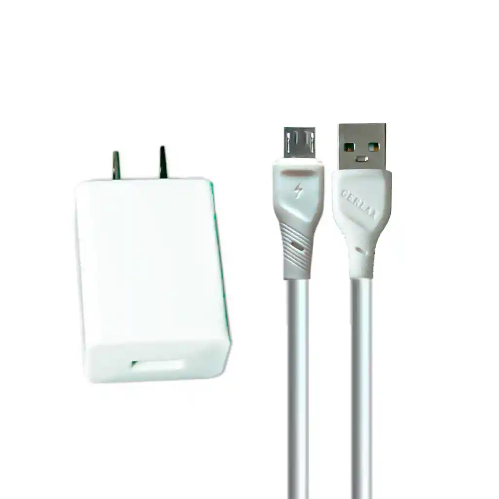 Cargador De Pared Iphone Aaa Y Cable Usb A Lightning Gerlax A1ml