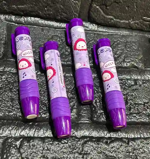 Borrador Retractil Infantil Morado