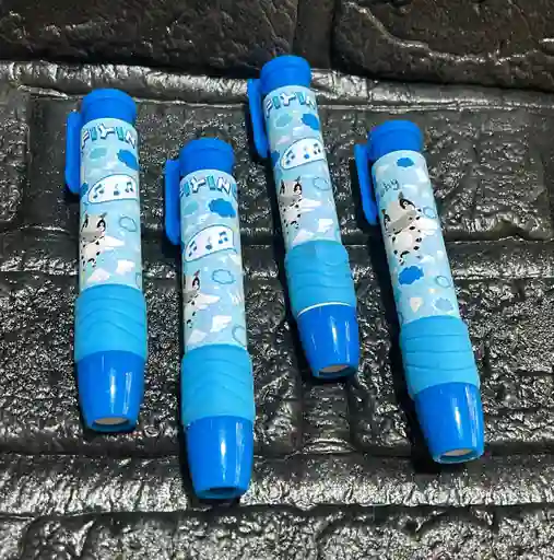 Borrador Retractil Infantil Azul