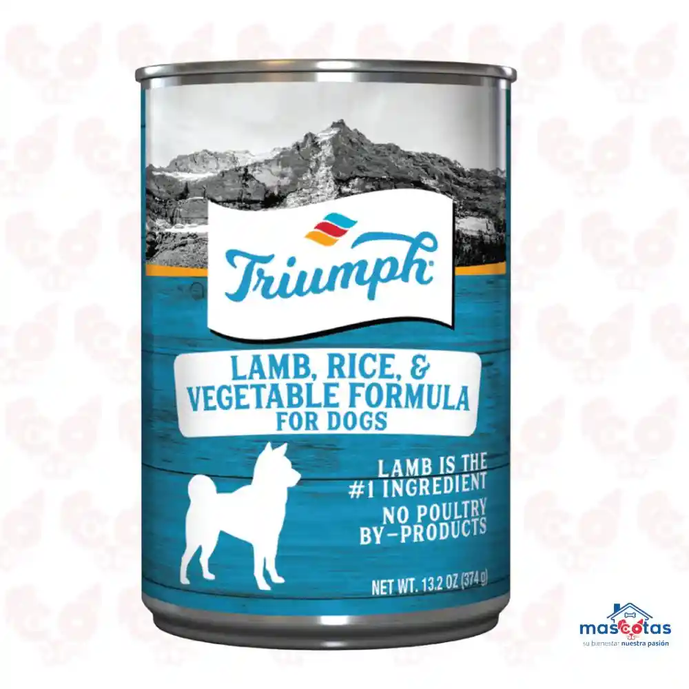 Lata Triumph Dog Wild Spirit Cordero,arroz Y Vegetales 374g