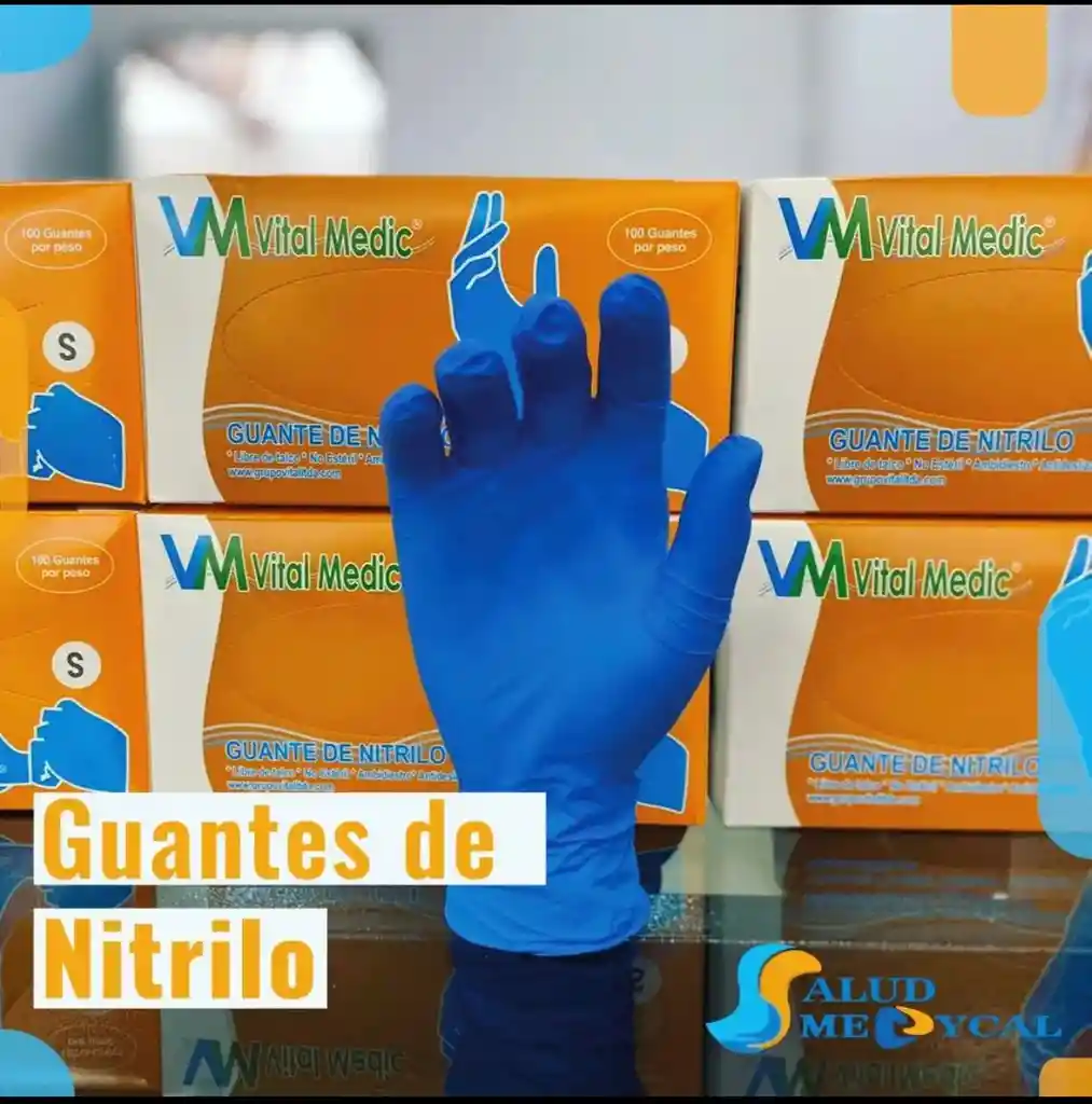 Guantes De Nitrilo Azul Calibre 4.2 Tala S