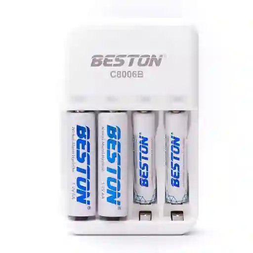 Cargador Beston Bst-c8006b + 2 Pilas Aa (1500 Mah)+ 2 Pilas Aaa (1100 Mah)