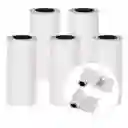 Rollo Termico Adhesivo Para Mini Impresora Paq X5