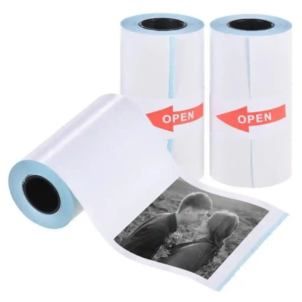 Rollo Termico Adhesivo Para Mini Impresora Paq X5