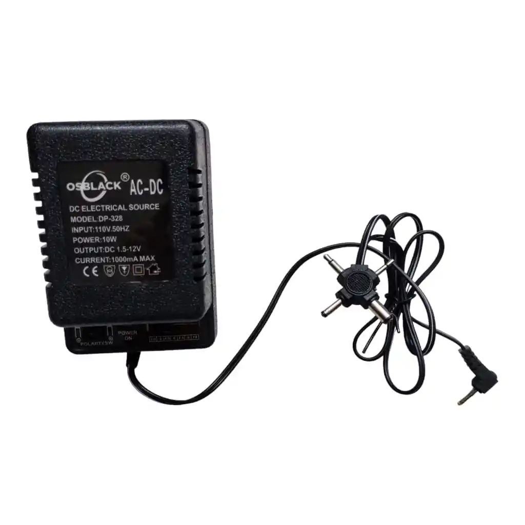 Adaptador Electrico Multiusos 1000ma Osblack