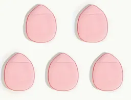 Dedo Puff, 5 Piezas Color Rosas De Mini Borlas De Maquillaje, Aptas Para Base, Corrector, Sombra De Ojos, Herramientas De Maquillaje De Belleza