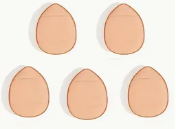 Dedo Puff, 5 Piezas Color Durazno De Mini Borlas De Maquillaje, Aptas Para Base, Corrector, Sombra De Ojos, Herramientas De Maquillaje De Belleza