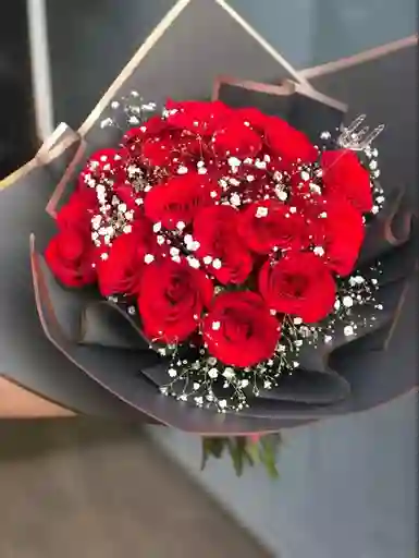 Bouquet Rosas Rojas De 24 Unidades