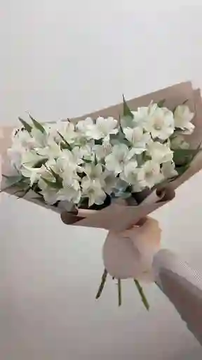 Bouquet 40 Flores Astromelia Blanca