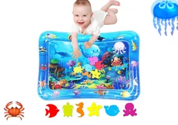 Colchoneta Tapete De Agua Inflable Estimulación Para Bebes