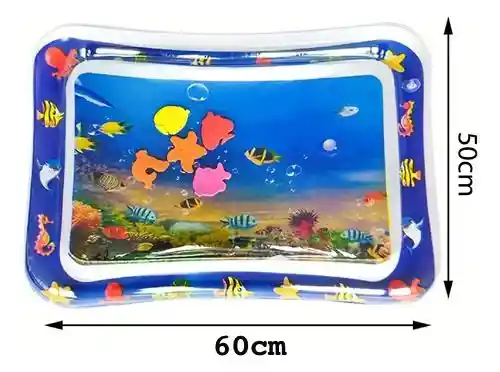 Colchoneta Tapete De Agua Inflable Estimulación Para Bebes