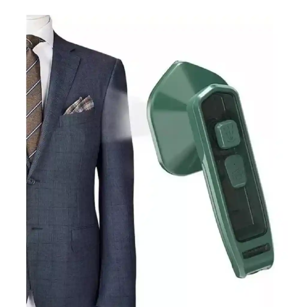 Plancha Para Ropa Mini Viajera Portátil Con Agua Y En Seco Color Verde