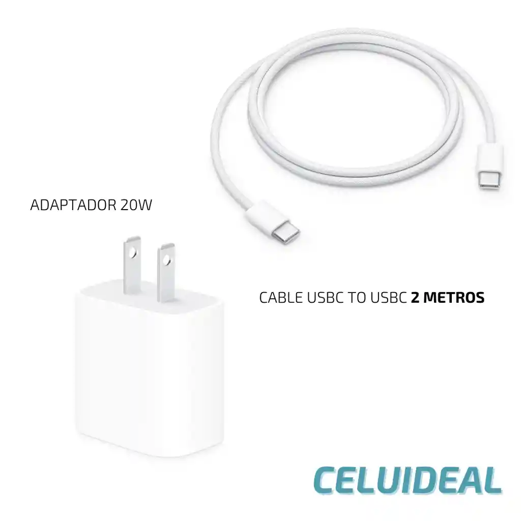 Cargador Iphone 15/ 15pro/ 15 Pro Max Original 20w + Cable Usbc Usbc 240w 2 Metros