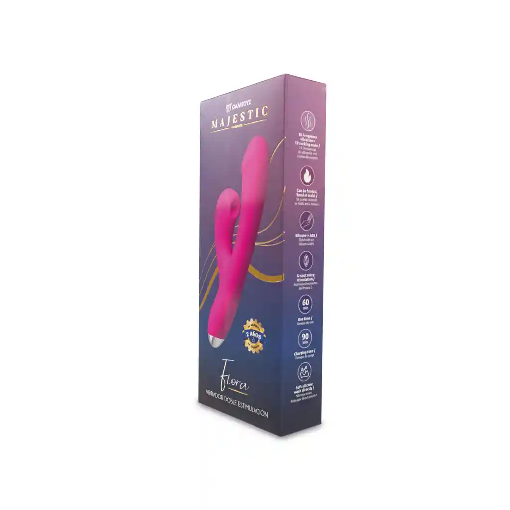 Vibrador Majestic Doble Estimulación Flora Camtoyz