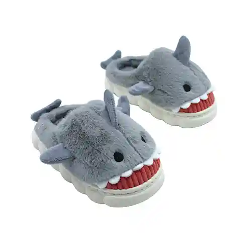 Babuchas De Tiburon Gris - Talla 26-27