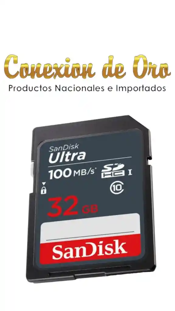 Memoria Sandisk Ultra Sd 32gb 100 Mbps Compacta