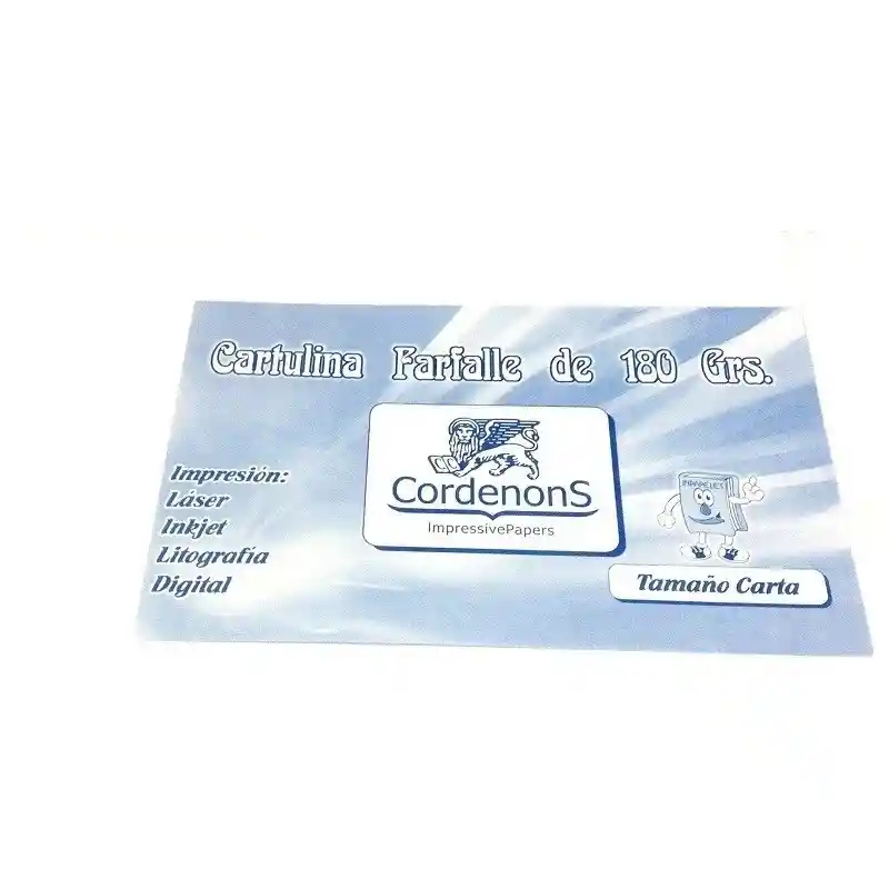 Cartulina Grofada Farfalle Tamaño Carta X50 180gr