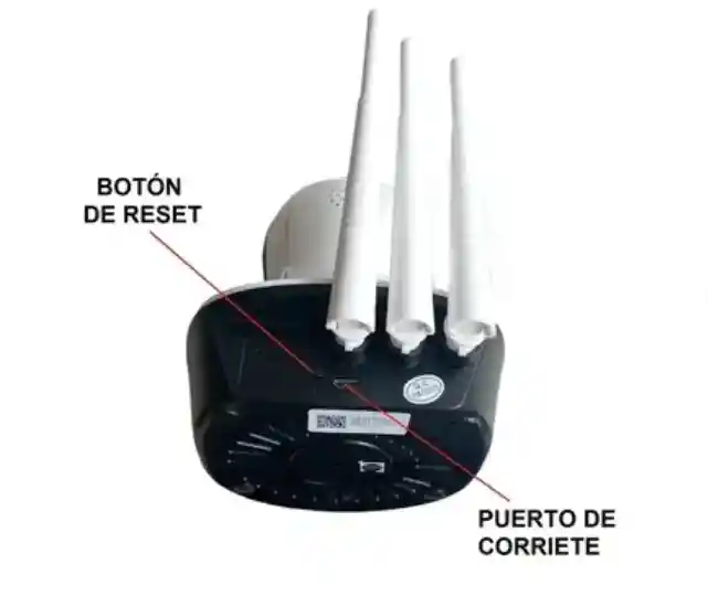 Cámara Robótica Seguridad Wifi 3 Antenas 1080p Micro Audio