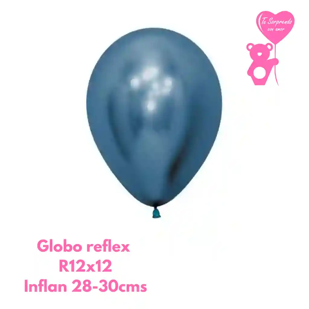 Globo O Bomba Reflex Azul Sempertex R12x12