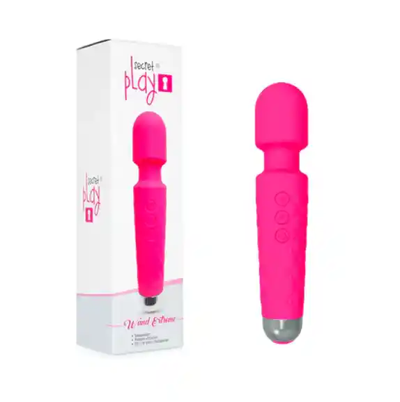 Vibrador Recargable Wand Extrem Microfono Secret Play