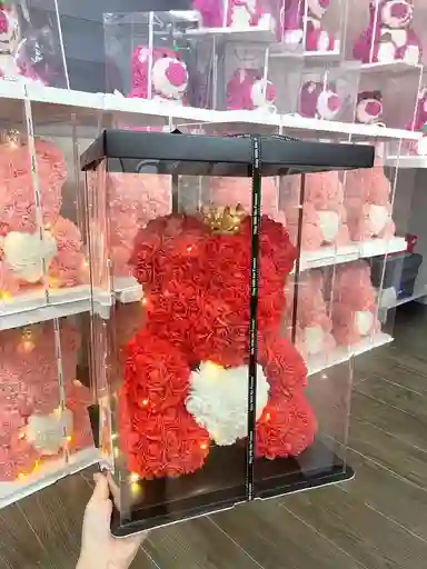 Caja Oso 500 Rosas En Fomi