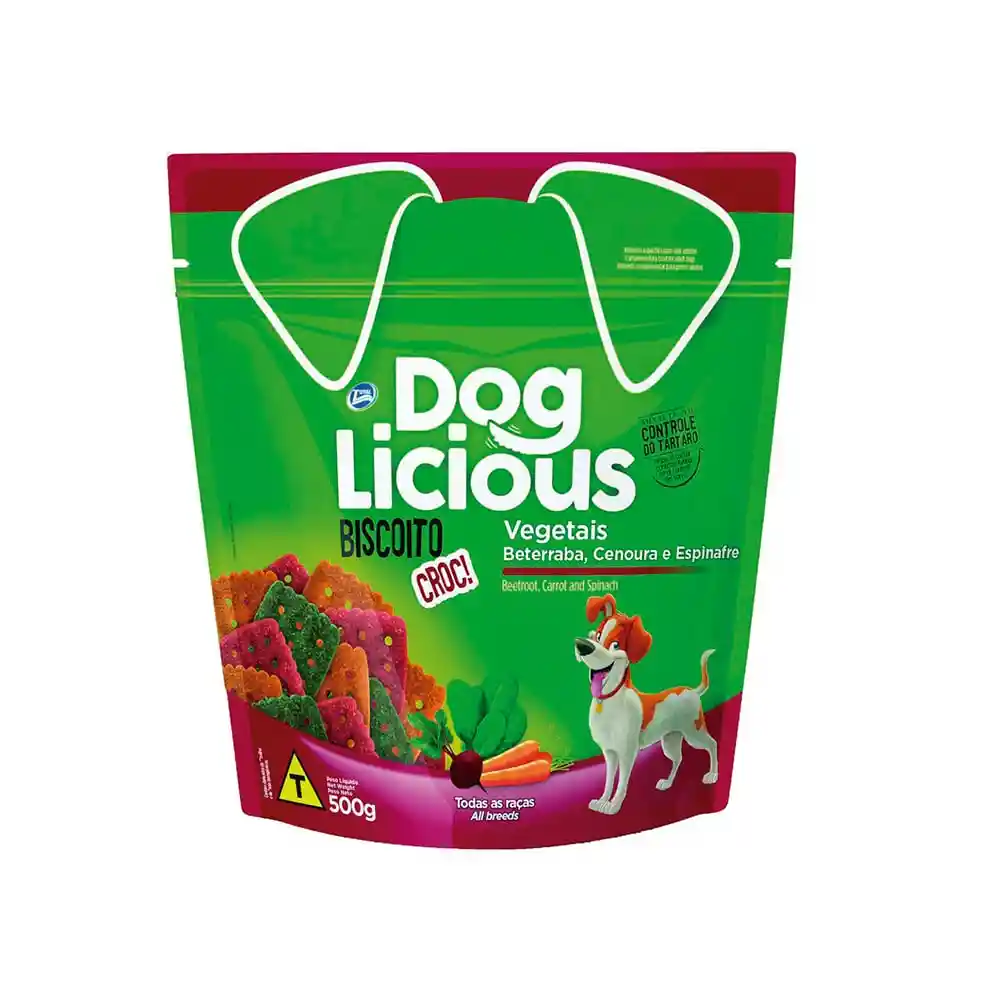 Dog Licious Biscoito Croc Vegetais X 500g