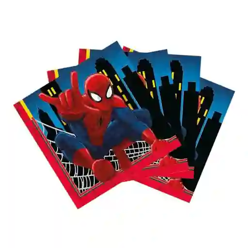 Servilleta Spiderman 13 X 13 Cm Sempertex X 16 Unidades