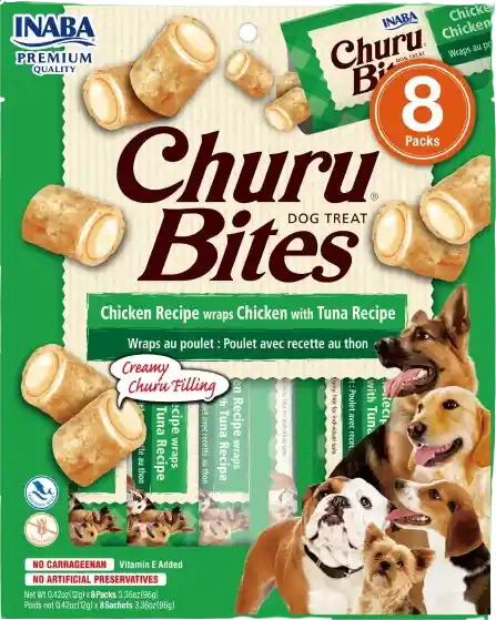 Inaba Dog Snack Churu Bites Pollo Wraps 8 Piezas - 96 Gr