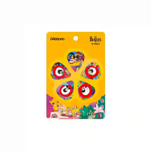 Picks Daddario 1cwh4-10b7 The Beatles, Yellow Submarine, 0.70mm, 10 Unidades