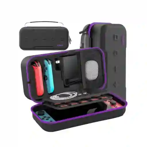 Estuche Rigido Nintendo Switch/ Oled + 20 Slots Morado