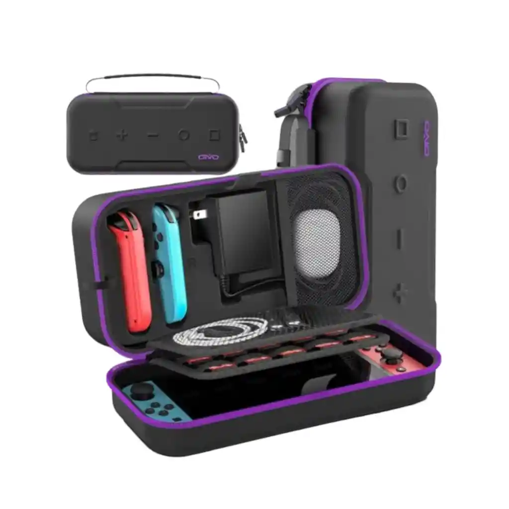 Estuche Rigido Nintendo Switch/ Oled + 20 Slots Morado