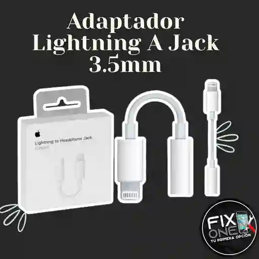 Adaptador Lightning A Audio 3.5mm