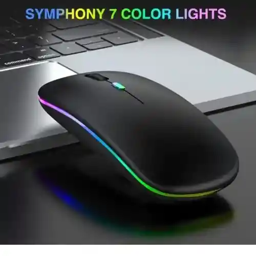 Rgb Mouse Led Gaming Inalambrico Optico Recargablepc Gamer