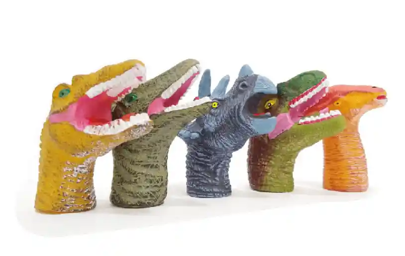 Titeres Para Dedo De Dinosaurio Para Niños - Set X 5 Piezas