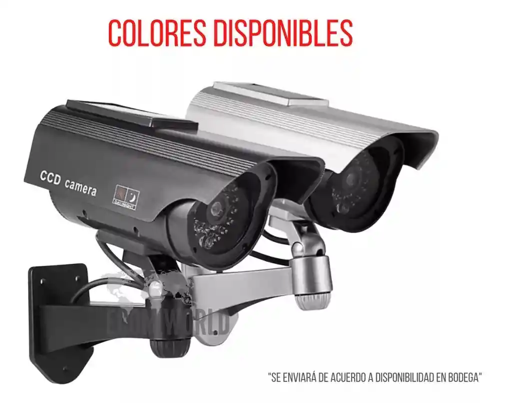 Camara Falsa Seguridad Vigilancia Para Exterior Con Luz Led