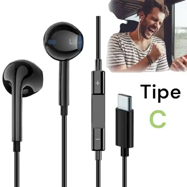 Auriculares - Audífonos Tipo C Con Cable Manos Libre, Micrófono