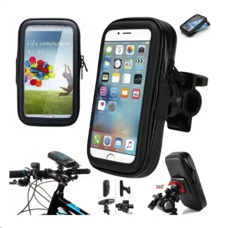 Soporte Porta Celular Estuche Moto Bicicleta Impermeable