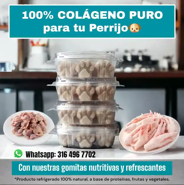 Gomitas Nutritivas Para Perros, ⚪️100% Colágeno Puro X15und