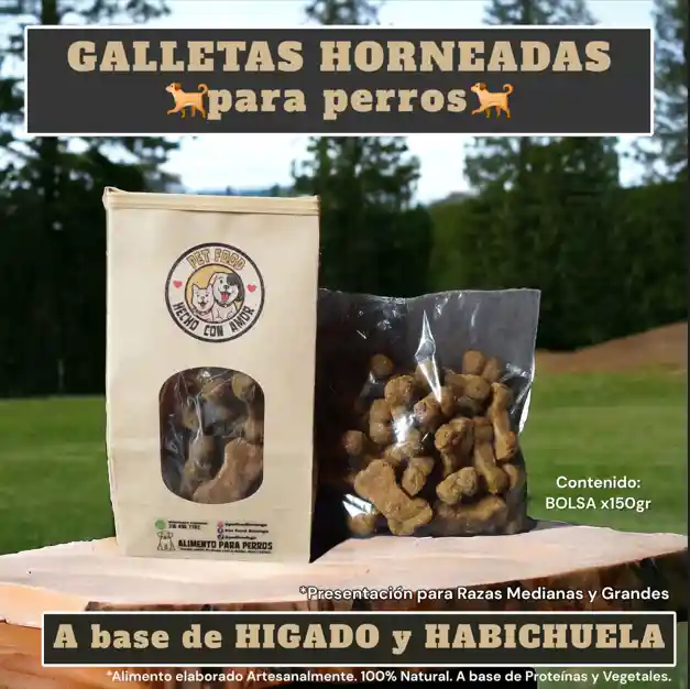 Galletas Horneadas, Hígado Y Habichuelas X150gr