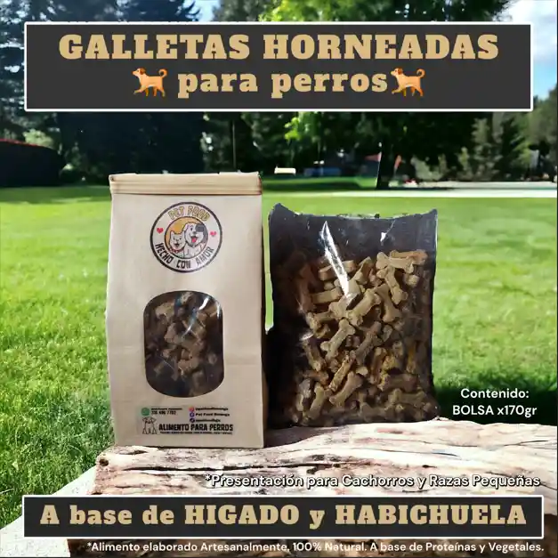 Galletas Horneadas, Higado Y Habichuelas X170gr