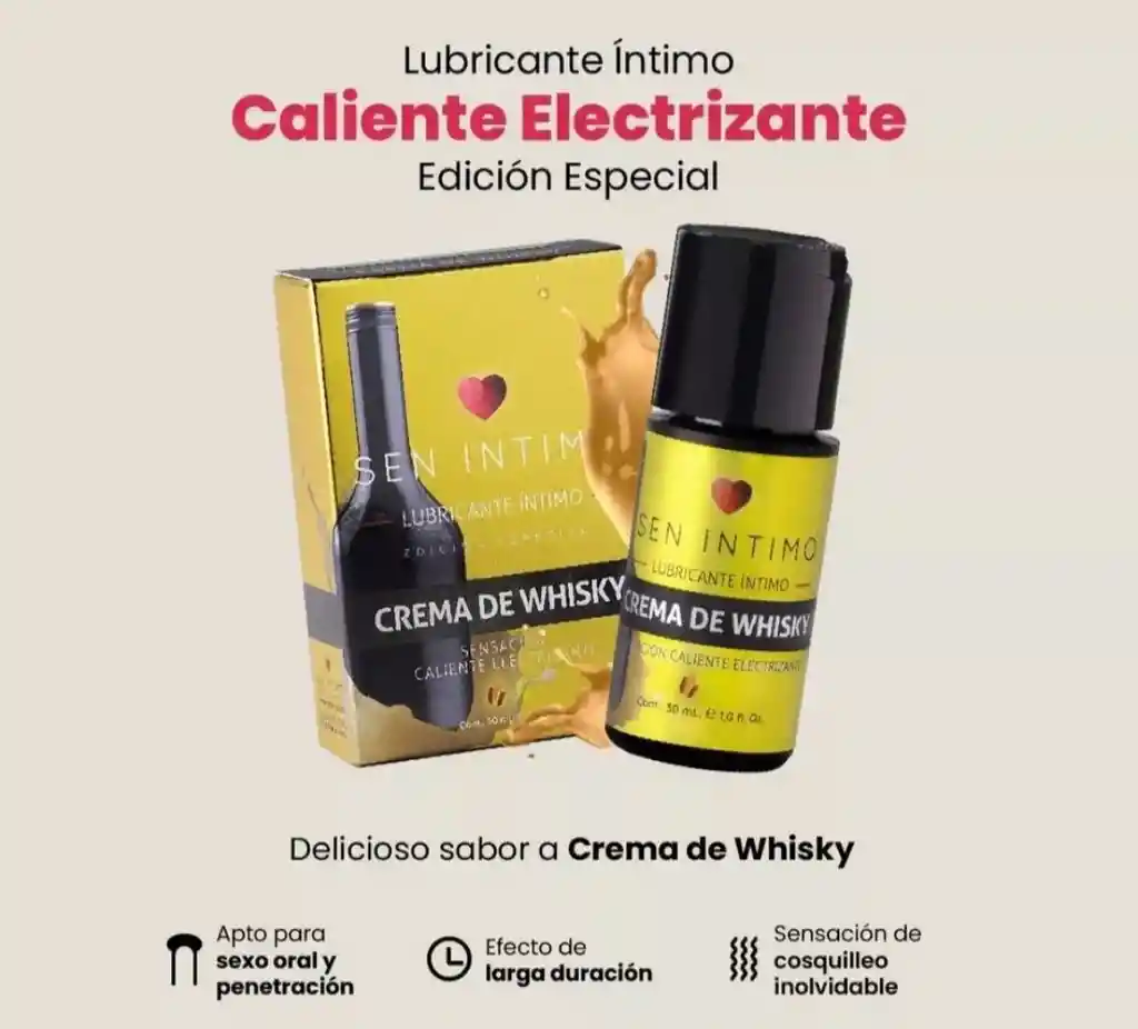 Sen Intimo Lubricante Electrizante Crema De Whisky 30 Ml