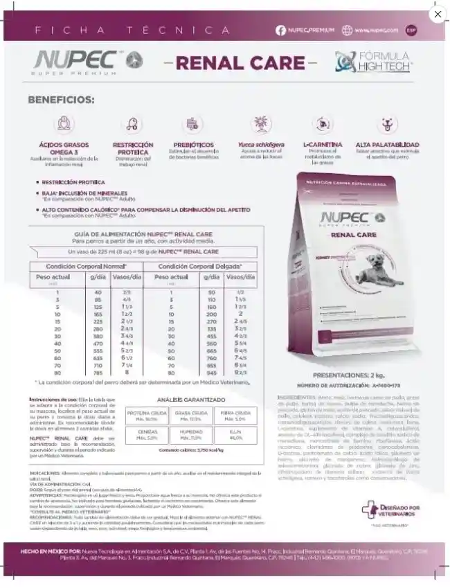 Nupec Renal Care X 2 Kg