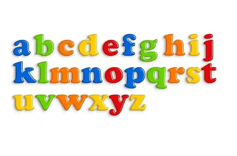 Letras Minúsculas Magnéticas En Pasta Multicolor 24 Piezas